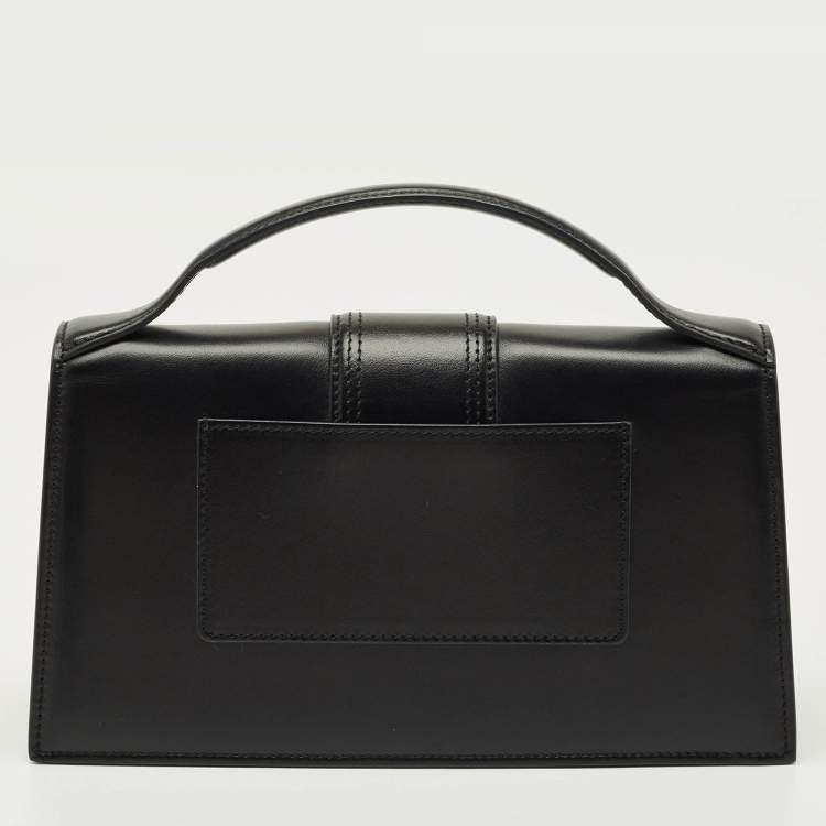 مملوكة مسبقًا Jacquemus Black Leather Le Grand Bambino Top Handle Bag