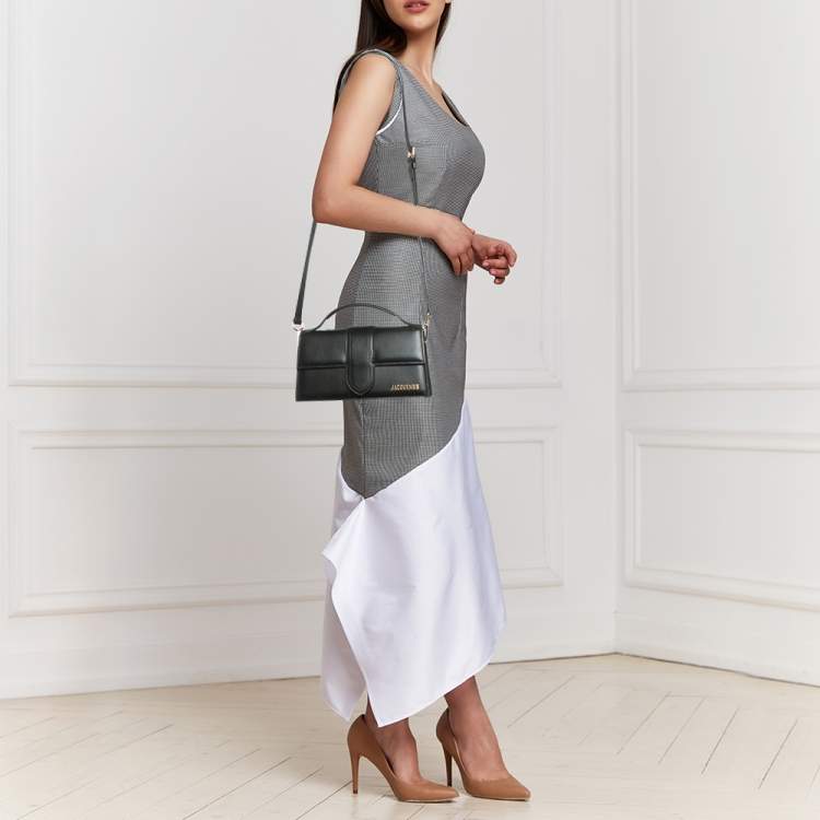 مملوكة مسبقًا Jacquemus Black Leather Le Grand Bambino Top Handle Bag