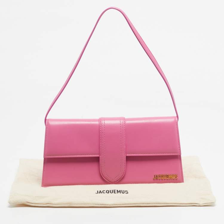 Pre Owned Jacquemus Pink Leather Le Bambino Long Shoulder Bag