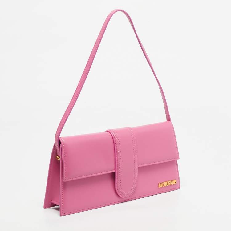 Pre Owned Jacquemus Pink Leather Le Bambino Long Shoulder Bag