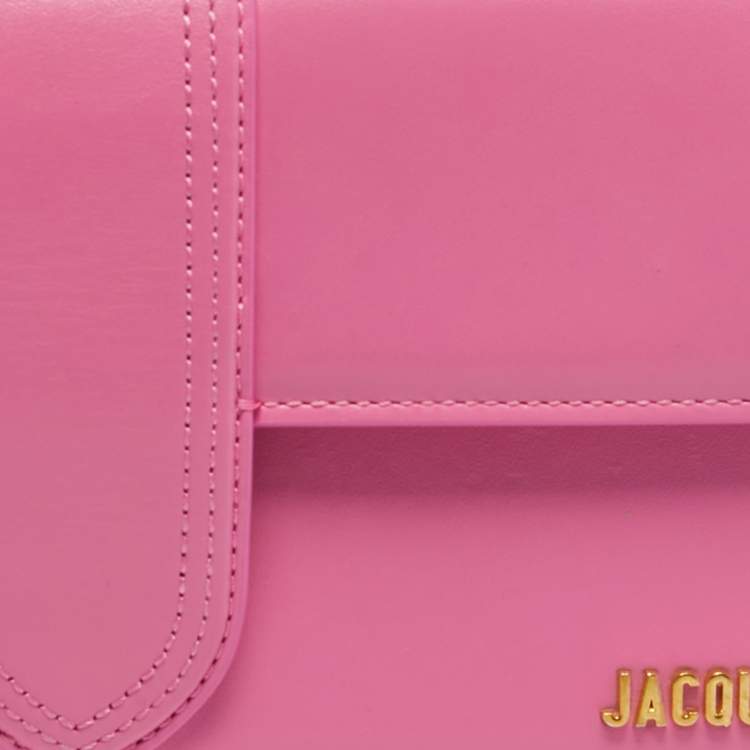 Pre Owned Jacquemus Pink Leather Le Bambino Long Shoulder Bag