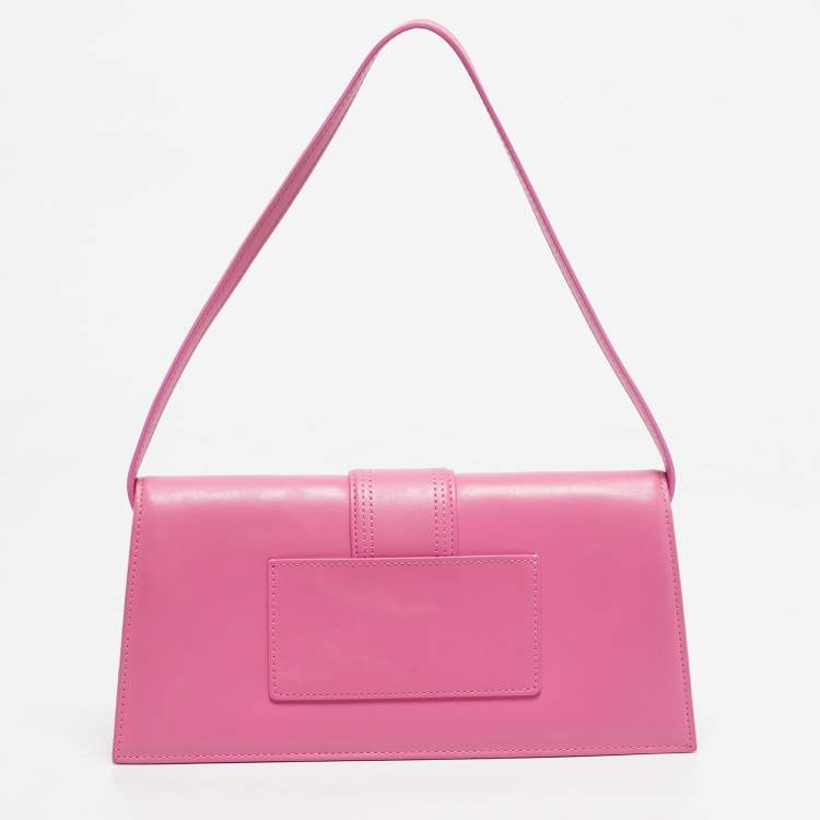 Pre Owned Jacquemus Pink Leather Le Bambino Long Shoulder Bag