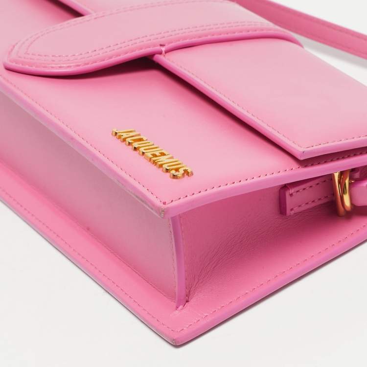 Pre Owned Jacquemus Pink Leather Le Bambino Long Shoulder Bag