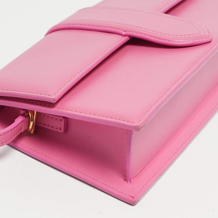 Pre Owned Jacquemus Pink Leather Le Bambino Long Shoulder Bag