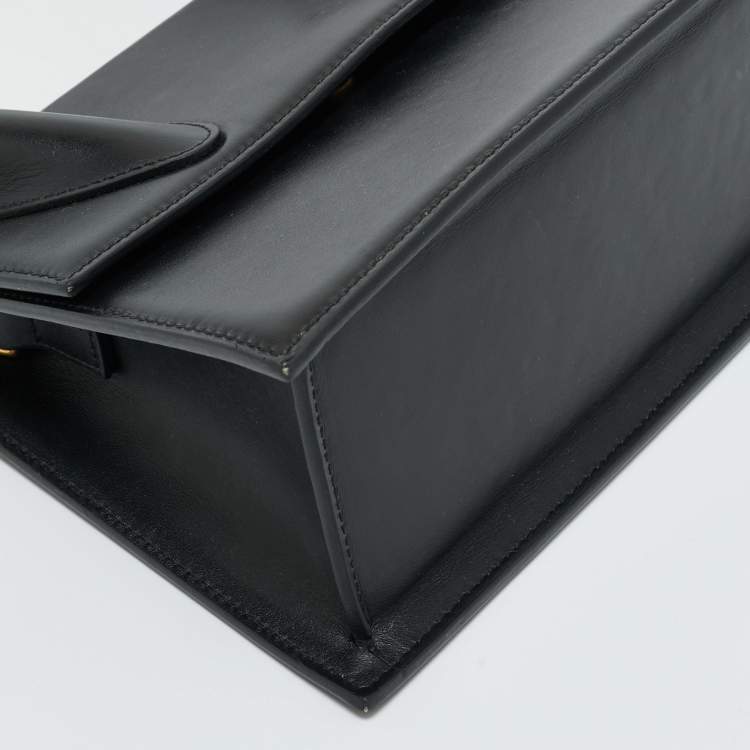 Pre Owned Jacquemus Black Leather Grand Le Chiquito Top Handle Bag