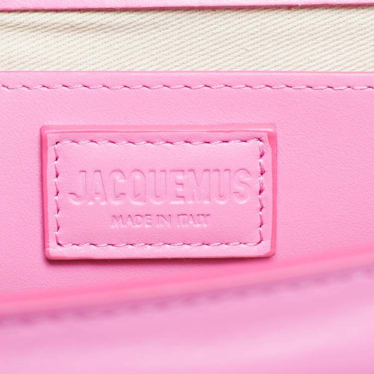 Pre Owned Jacquemus Pink Leather Le Bambinou Top Handle Bag