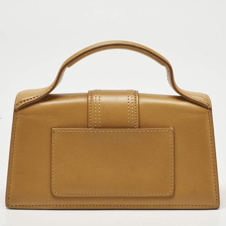 Pre Owned Jacquemus Tan Leather Mini Le Bambino Top Handle Bag