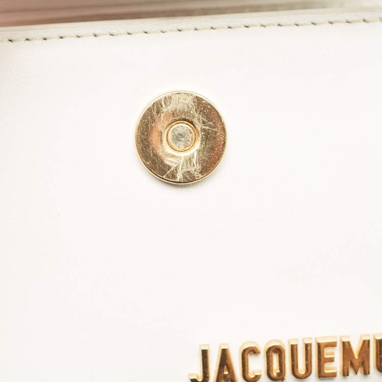 Pre Owned Jacquemus White Leather Mini Le Chiquito Top Handle Bag