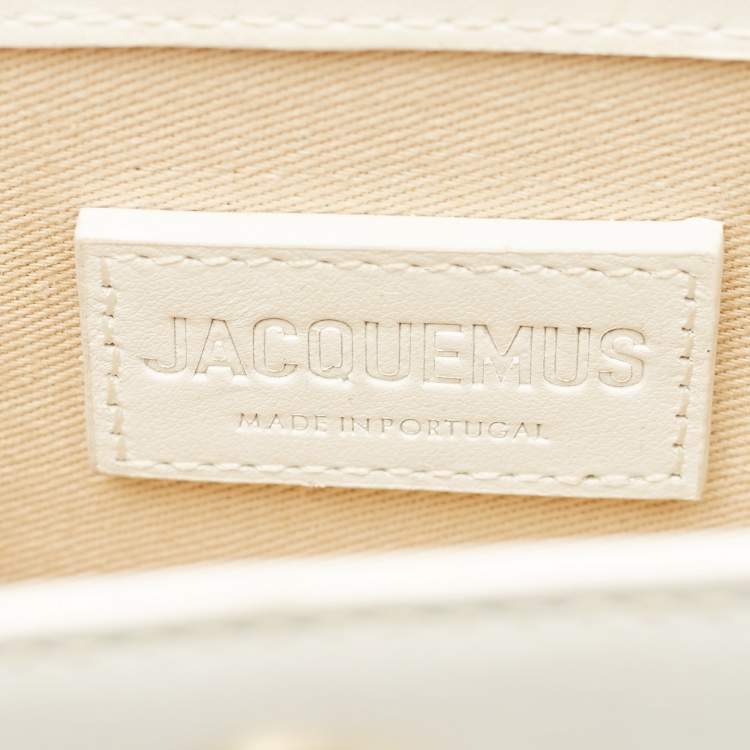Pre Owned Jacquemus White Leather Mini Le Chiquito Top Handle Bag