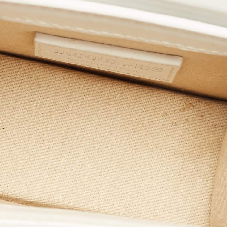 Pre Owned Jacquemus White Leather Mini Le Chiquito Top Handle Bag