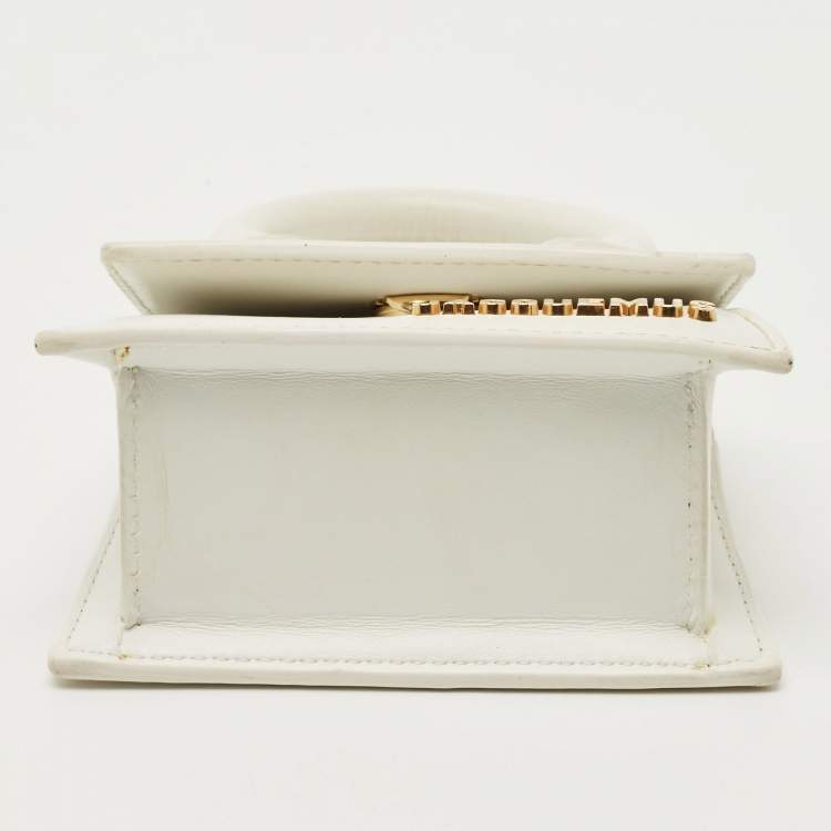 Pre Owned Jacquemus White Leather Mini Le Chiquito Top Handle Bag