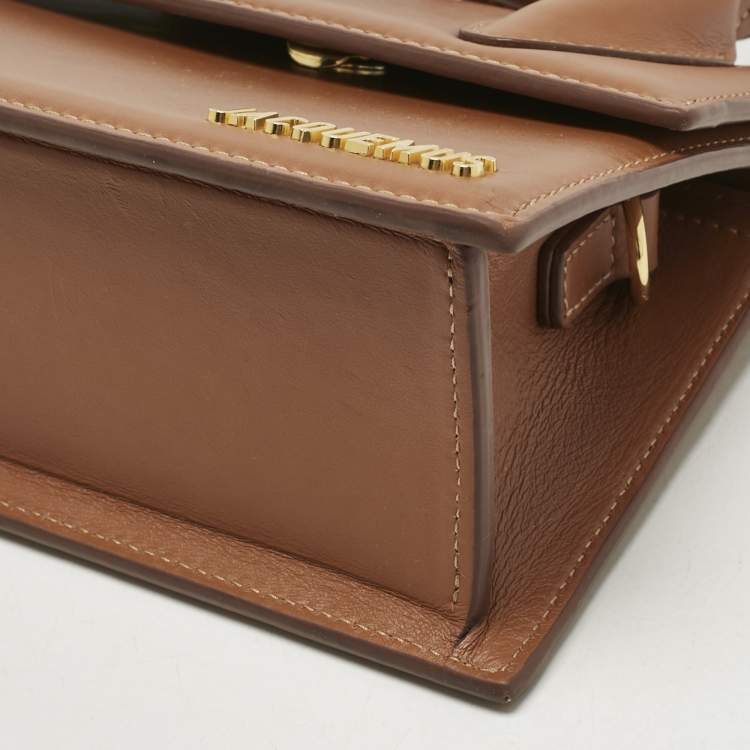 Pre Owned Jacquemus Brown Leather Le Chiquito Noeud Top Handle Bag