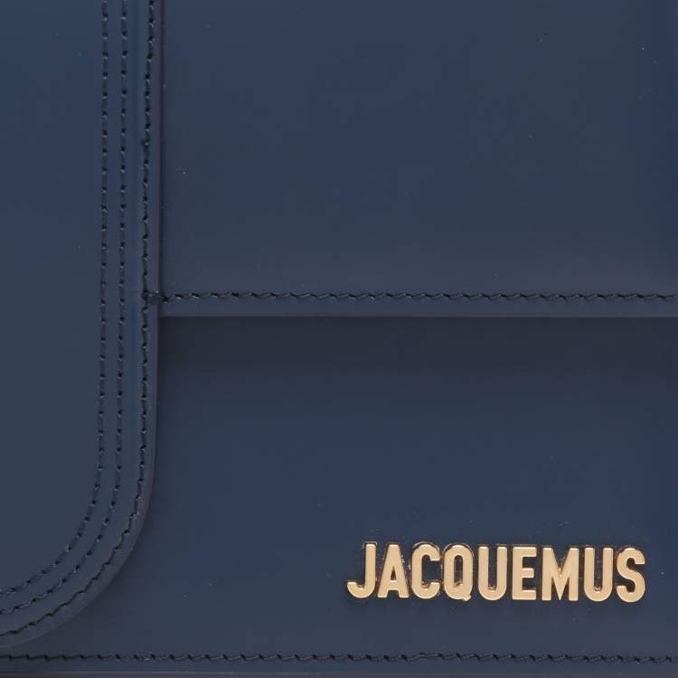 Pre Owned Jacquemus Blue Leather Le Grand Bambino Top Handle Bag