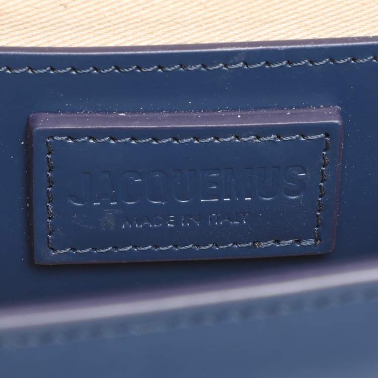 Pre Owned Jacquemus Blue Leather Le Grand Bambino Top Handle Bag