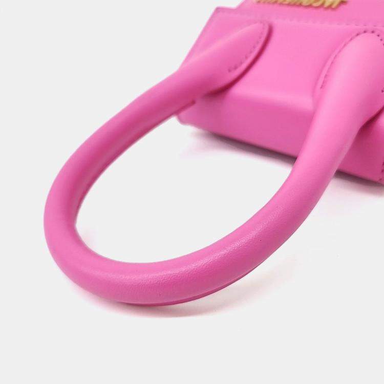Pre Owned Jacquemus Pink Leather Le Chiquito Mini Crossbody Bag