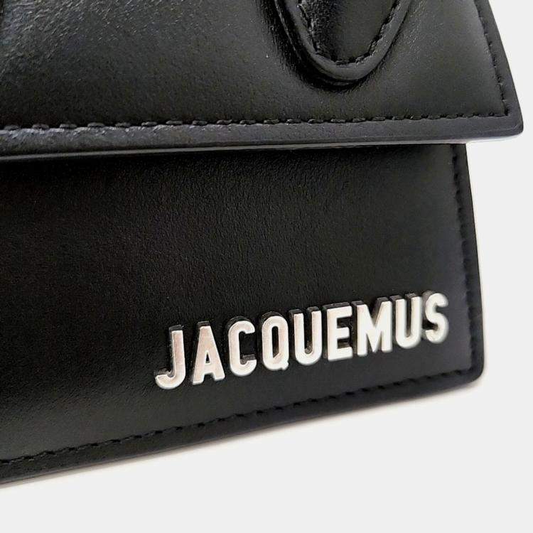Pre Owned Jacquemus Black Leather Le Chiquito Mini Crossbody Bag
