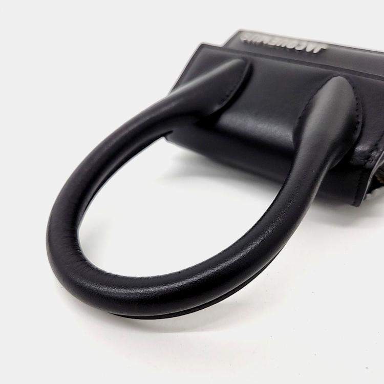 Pre Owned Jacquemus Black Leather Le Chiquito Mini Crossbody Bag