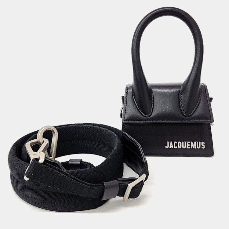 Pre Owned Jacquemus Black Leather Le Chiquito Mini Crossbody Bag