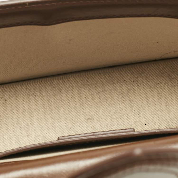 Pre Owned Jacquemus Dark Brown Leather Long Le Bambino Ficiu Shoulder Bag