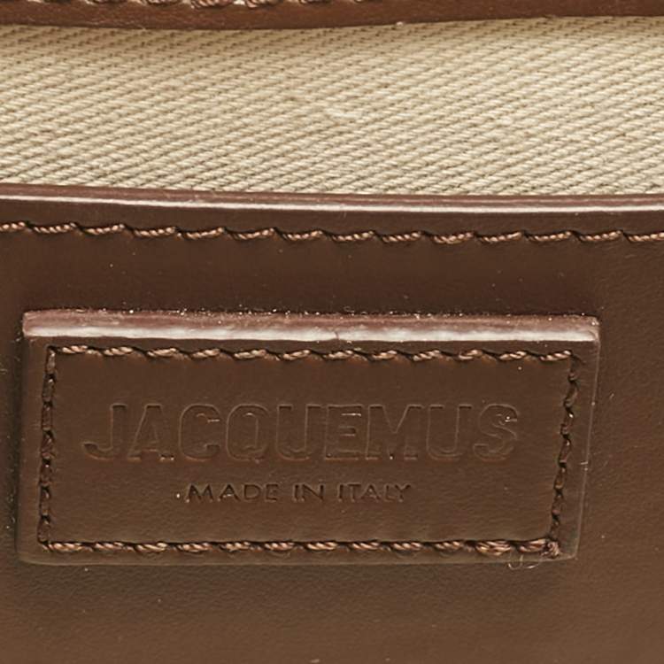 Pre Owned Jacquemus Dark Brown Leather Long Le Bambino Ficiu Shoulder Bag