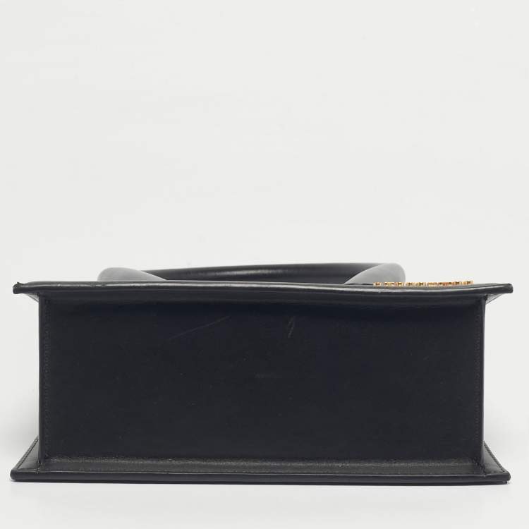 Pre Owned Jacquemus Black Leather Grand Le Chiquito Top Handle Bag