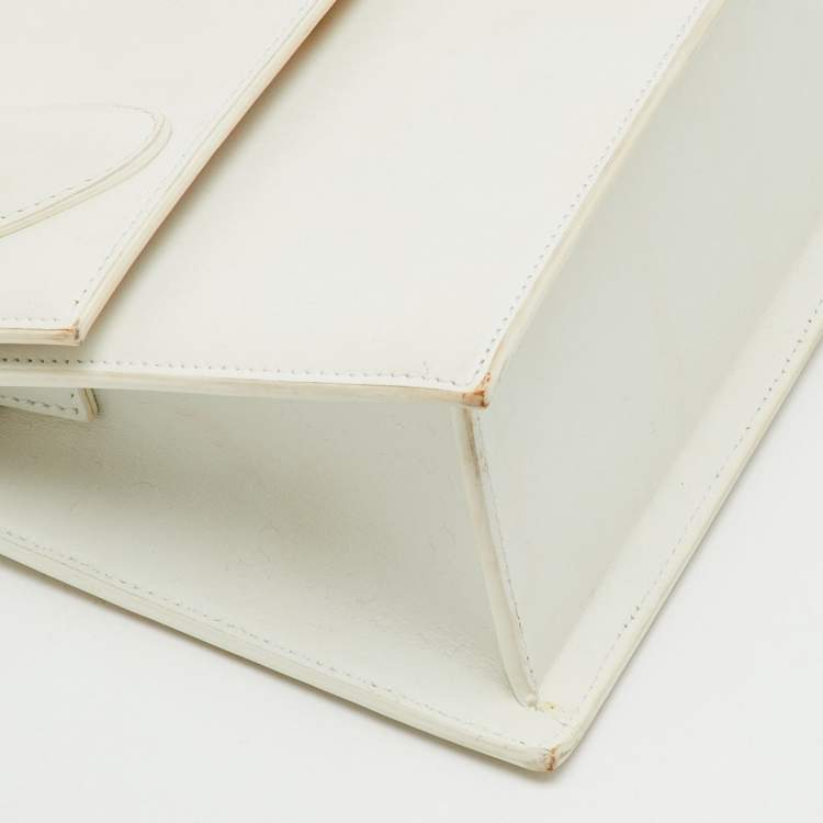 Pre Owned Jacquemus White Leather Grand Le Chiquito Top Handle Bag