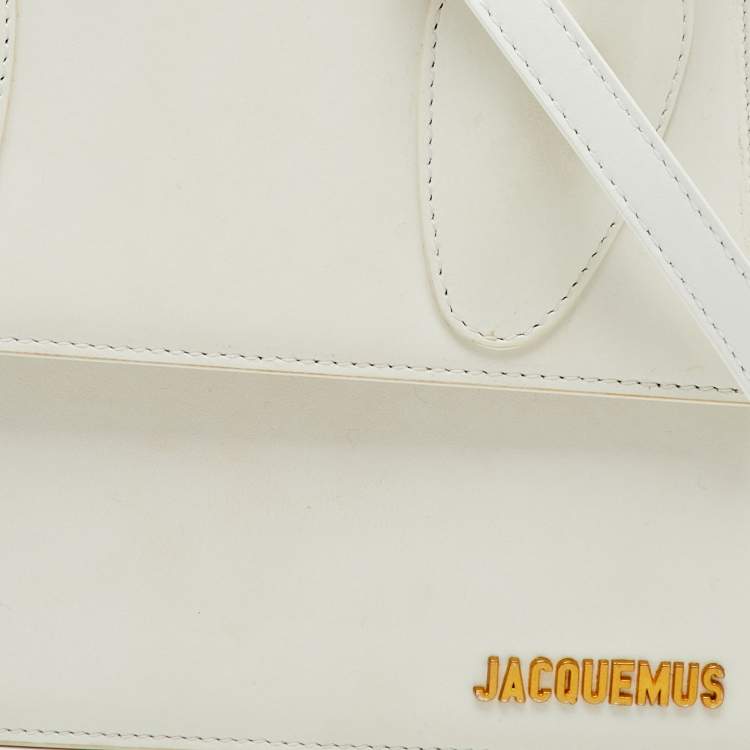 Pre Owned Jacquemus White Leather Grand Le Chiquito Top Handle Bag