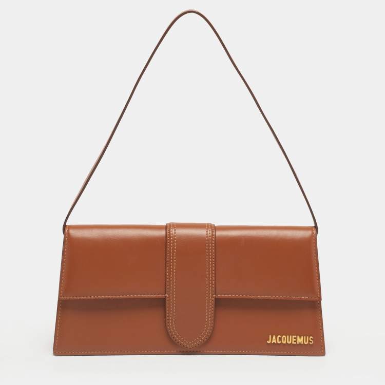 Pre Owned Jacquemus Brown Leather Le Bambino Long Shoulder Bag