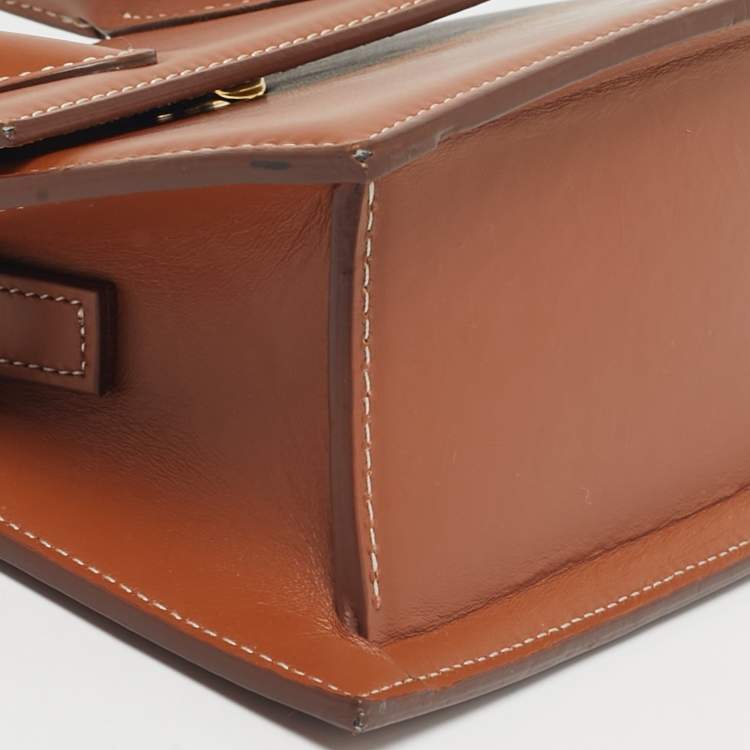 Pre Owned Jacquemus Brown Leather Le Chiquito Moyen Top Handle Bag