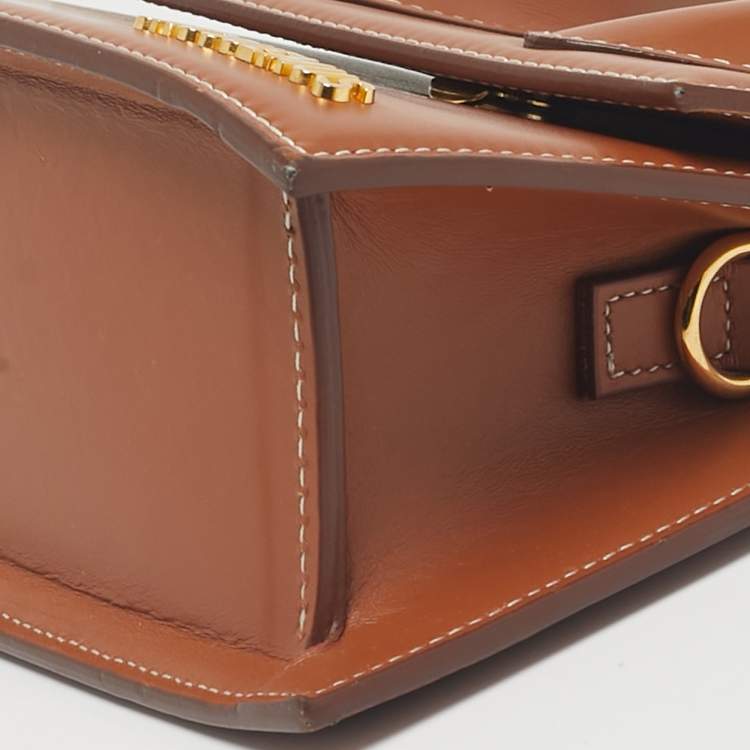 Pre Owned Jacquemus Brown Leather Le Chiquito Moyen Top Handle Bag