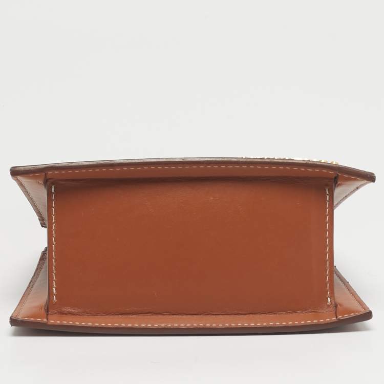 Pre Owned Jacquemus Brown Leather Le Chiquito Moyen Top Handle Bag