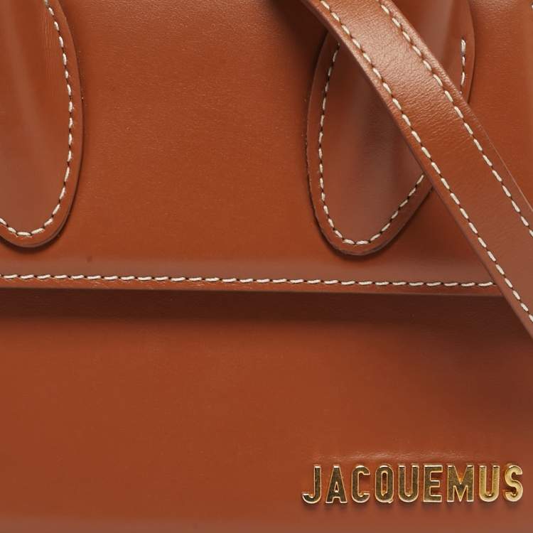 Pre Owned Jacquemus Brown Leather Le Chiquito Moyen Top Handle Bag