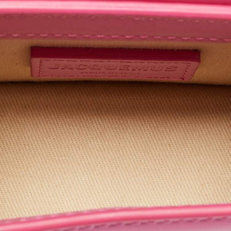 Pre Owned Jacquemus Fuchsia Leather Mini Le Chiquito Top Handle Bag