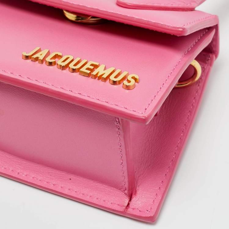 Pre Owned Jacquemus Fuchsia Leather Mini Le Chiquito Top Handle Bag