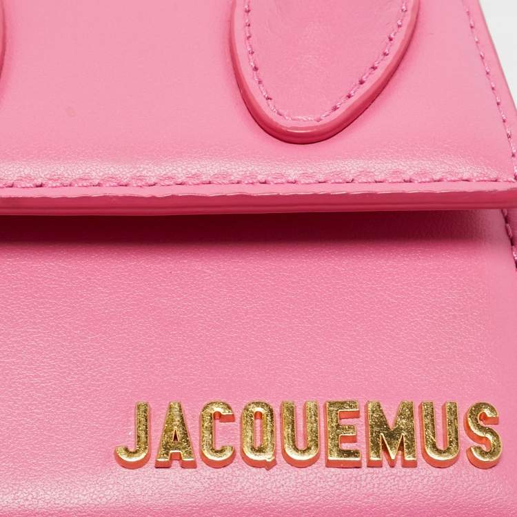 Pre Owned Jacquemus Fuchsia Leather Mini Le Chiquito Top Handle Bag