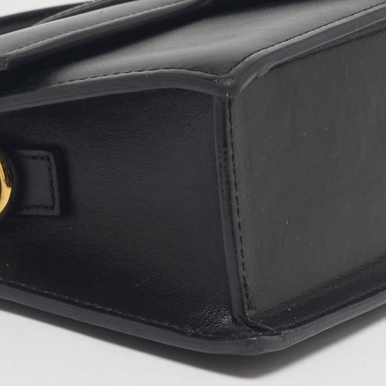 Pre Owned Jacquemus Black Leather Le Grand Bambino Top Handle Bag