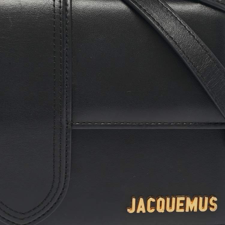 Pre Owned Jacquemus Black Leather Le Grand Bambino Top Handle Bag