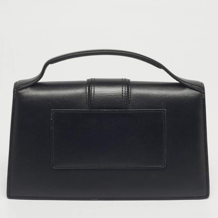 Pre Owned Jacquemus Black Leather Le Grand Bambino Top Handle Bag
