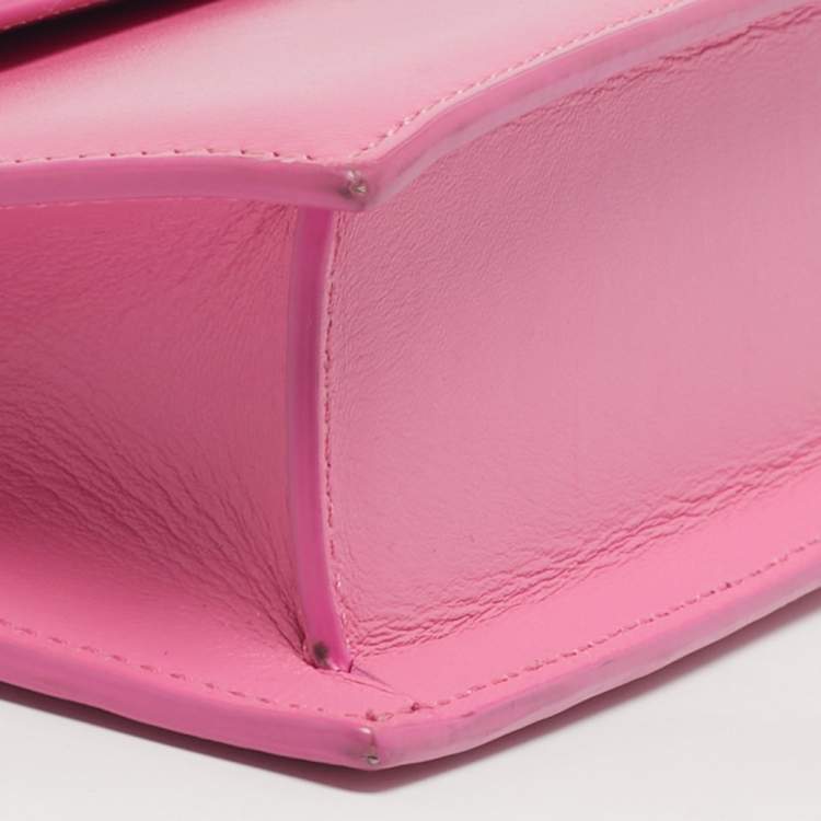 مملوكة مسبقًا Jacquemus Pink Leather Le Bambino Long Shoulder Bag