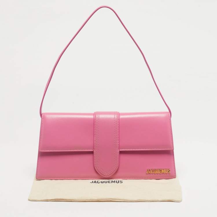 مملوكة مسبقًا Jacquemus Pink Leather Le Bambino Long Shoulder Bag