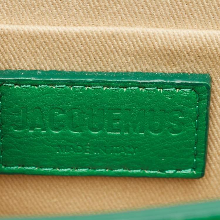 Pre Owned Jacquemus Green Leather Le Chiquito Moyen Top Handle Bag