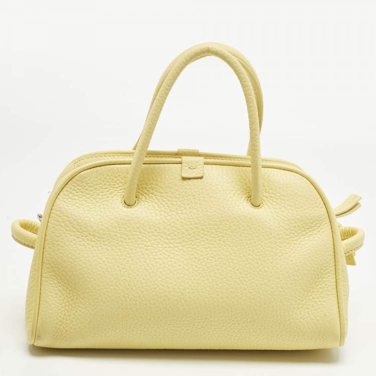 Pre Owned Jacquemus Yellow Leather Le Petit Turismo Bag