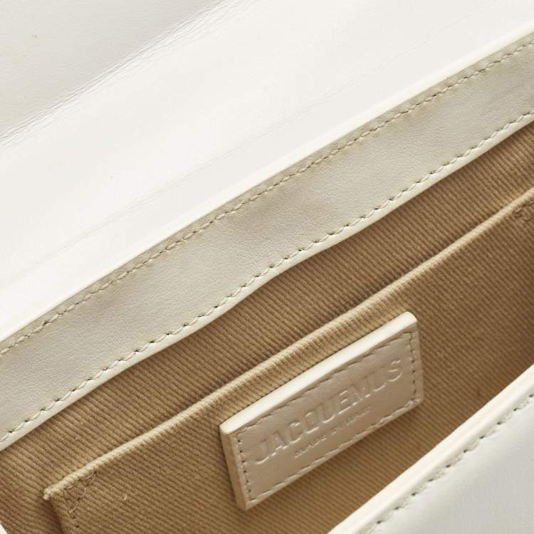 Pre Owned Jacquemus White Leather Le Chiquito Noeud Top Handle Bag