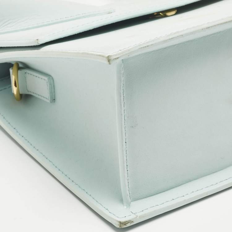 Pre Owned Jacquemus Light Blue Leather Grand Le Chiquito Top Handle Bag