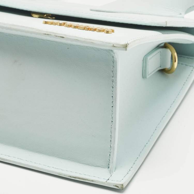 Pre Owned Jacquemus Light Blue Leather Grand Le Chiquito Top Handle Bag