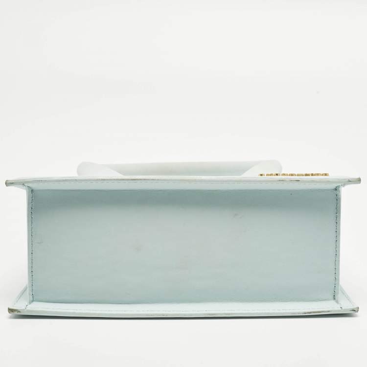 Pre Owned Jacquemus Light Blue Leather Grand Le Chiquito Top Handle Bag