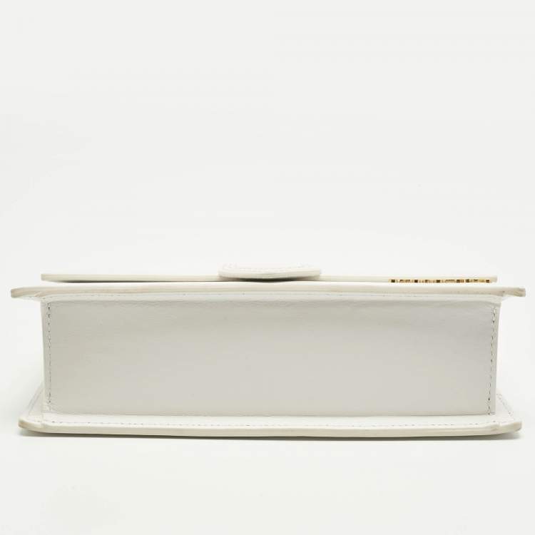 Pre Owned Jacquemus White Leather Le Grand Bambino Top Handle Bag