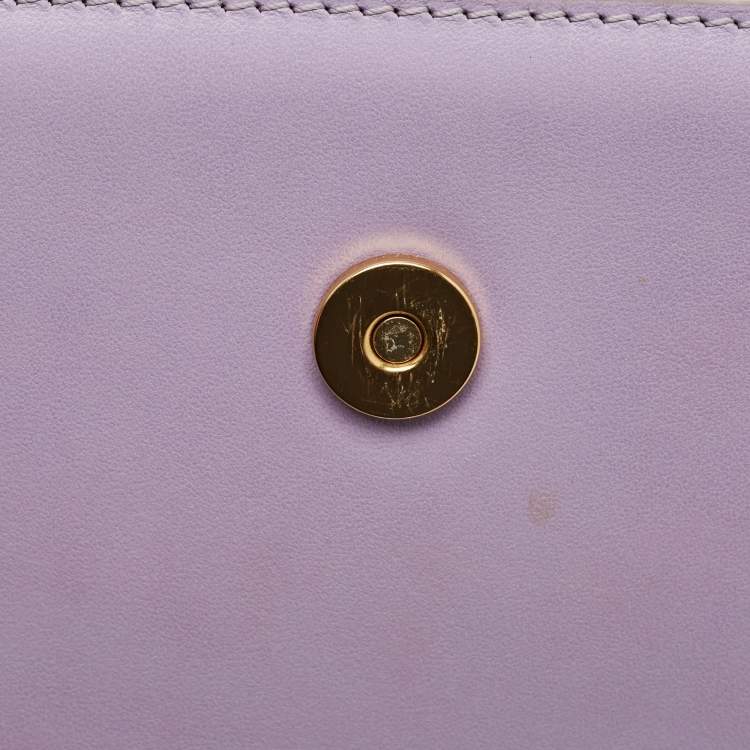 مملوكة مسبقًا Jacquemus Lilac Leather Le Chiquito Noeud Top Handle Bag