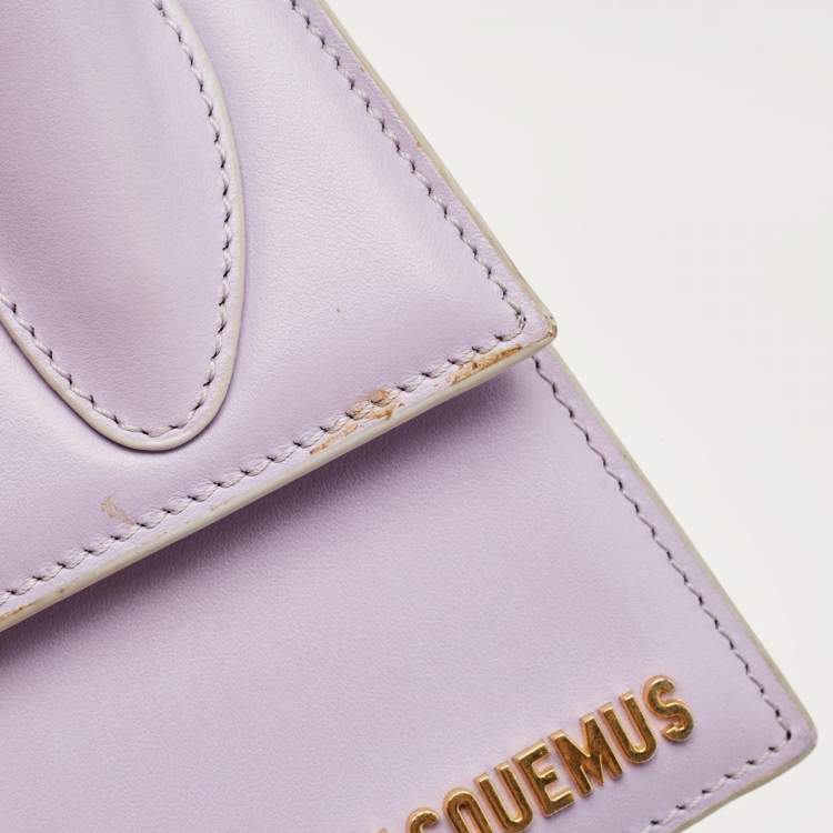 مملوكة مسبقًا Jacquemus Lilac Leather Le Chiquito Noeud Top Handle Bag