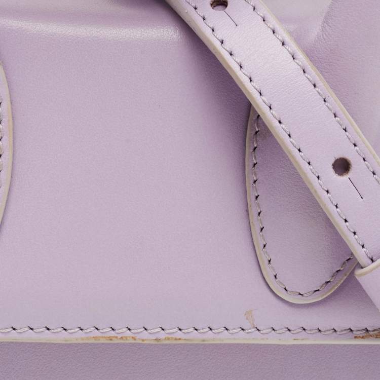 مملوكة مسبقًا Jacquemus Lilac Leather Le Chiquito Noeud Top Handle Bag